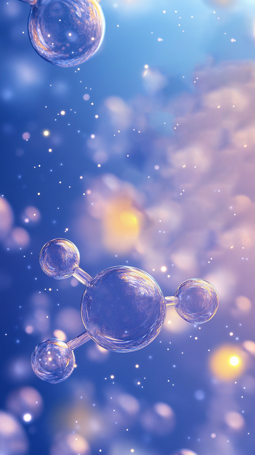 自然清新护肤分子成分结构背景AI