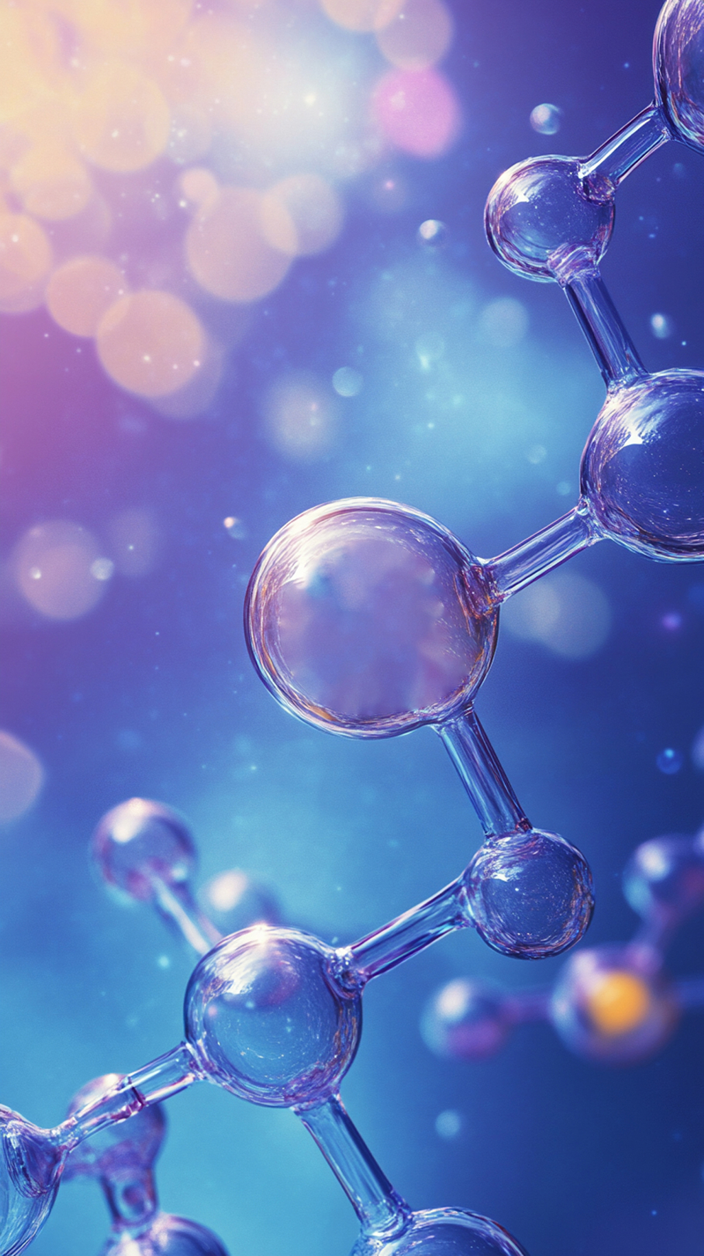 自然清新护肤分子成分结构背景AI