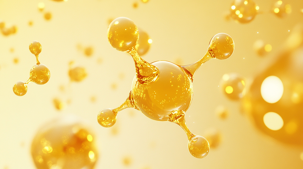 自然清新护肤分子成分结构背景AI