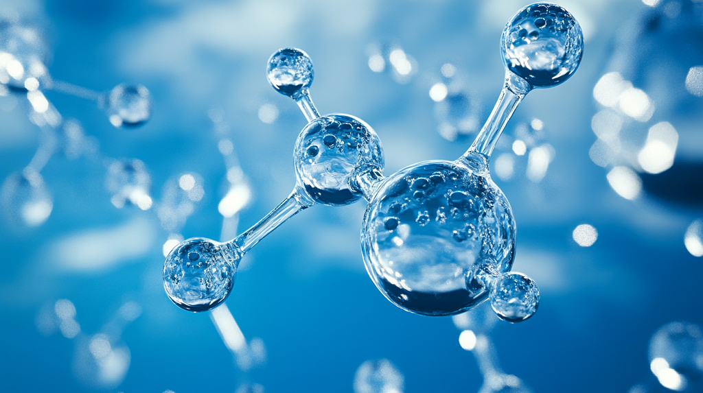 自然清新护肤分子成分结构背景AI