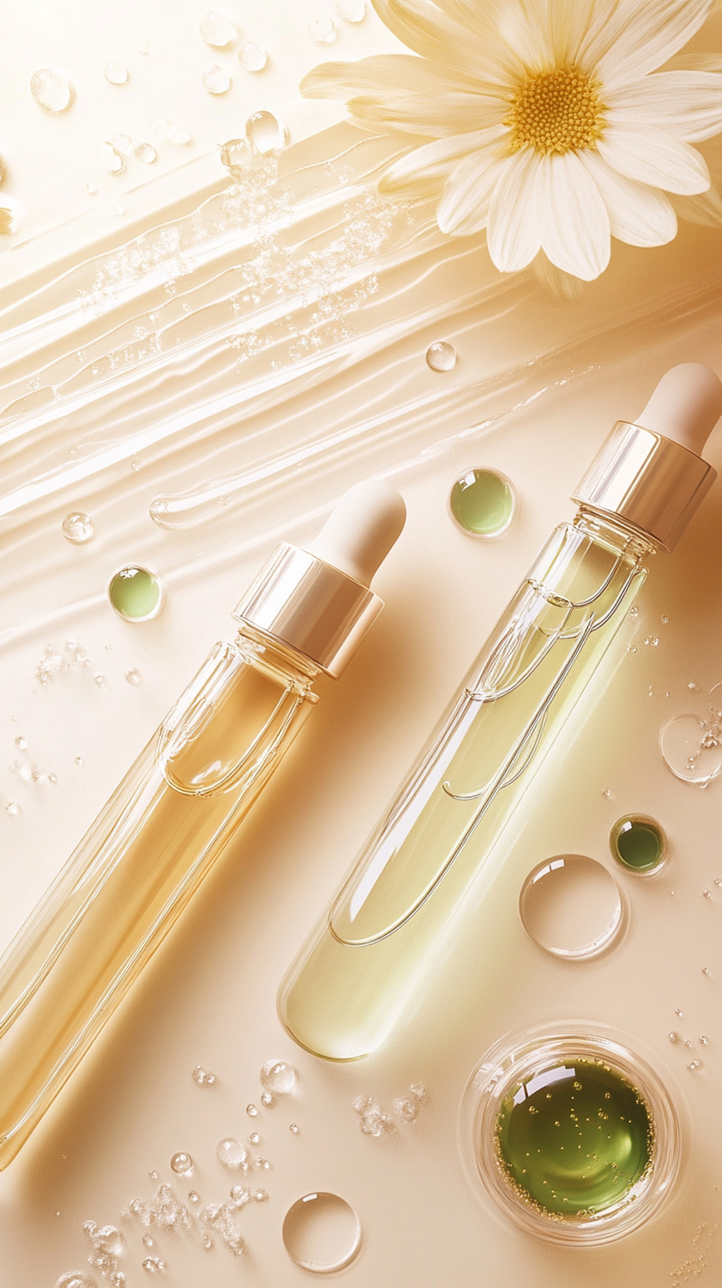 自然清新护肤分子成分结构背景AI