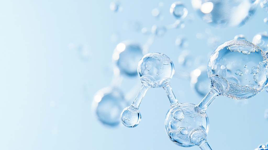 自然清新护肤分子成分结构背景AI