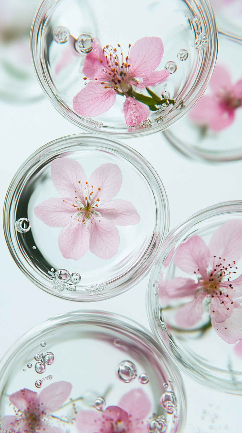 呈现透明质酸强大锁水能力的美容成分背景AI