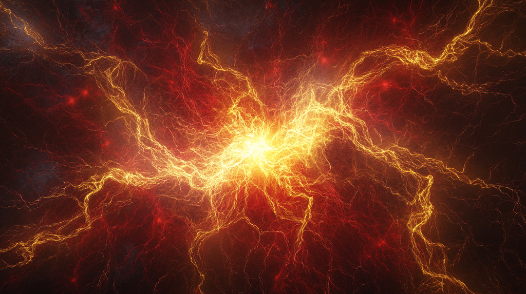 黑夜中划破长空气势磅礴的闪电AI