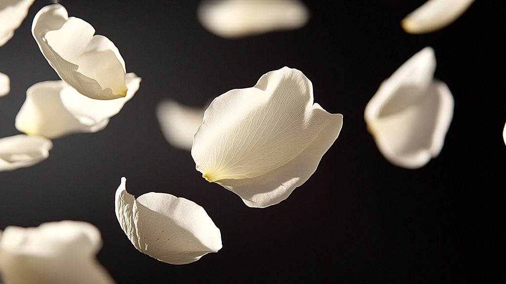 飘落花瓣背景图片AI