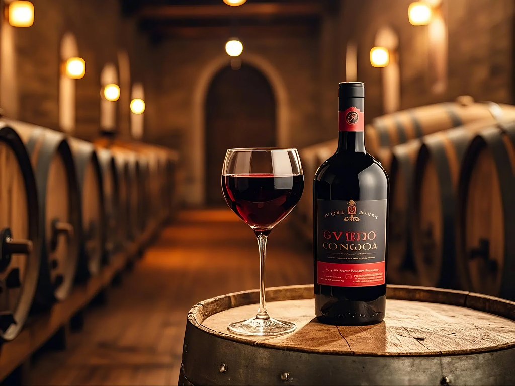 窖藏红酒特写高清摄影