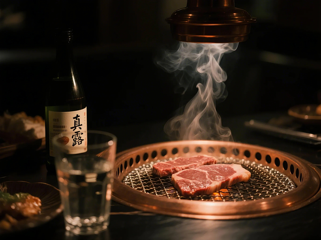 韩式烤肉特写高清图片