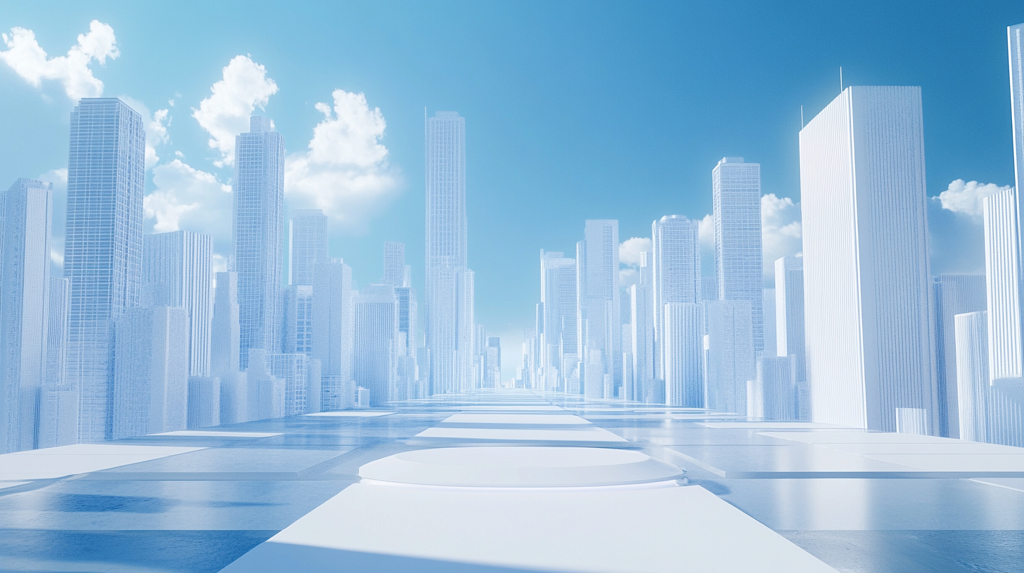 城市文化科技风背景图AI