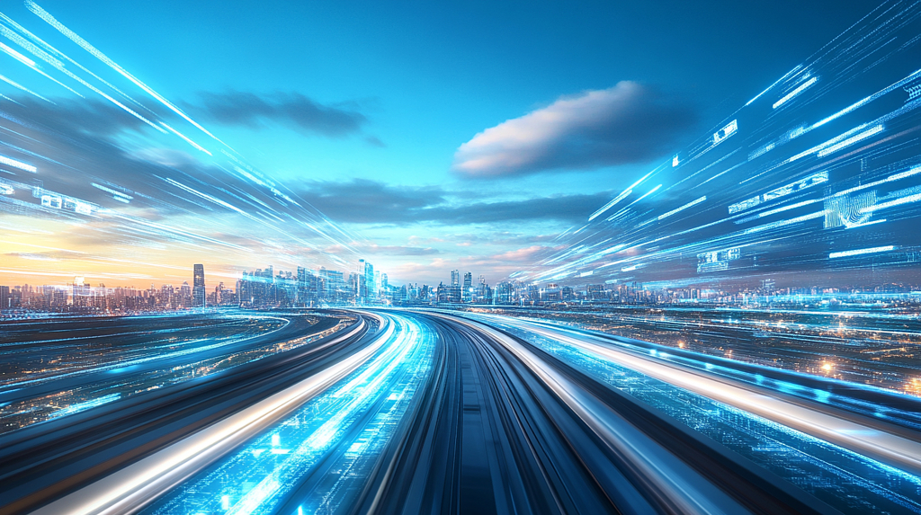 城市文化科技风背景图AI