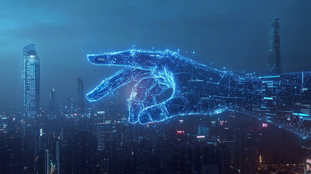 城市文化科技风背景图AI