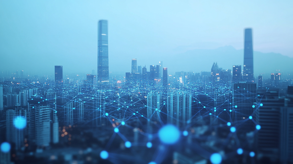 城市文化科技风背景图AI