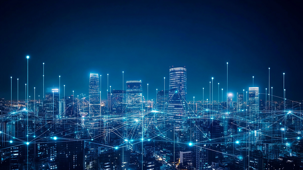 城市文化科技风背景图AI