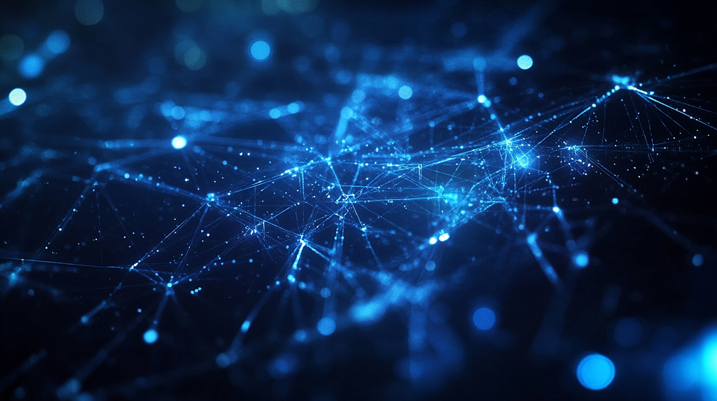 蓝色科技线条科技风背景图AI