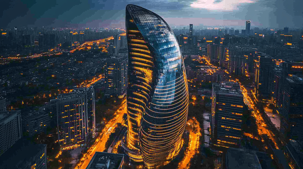 城市文化科技风背景图AI