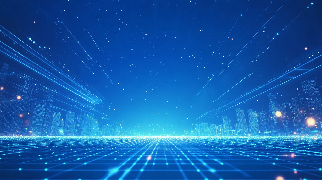 城市文化科技风背景图AI