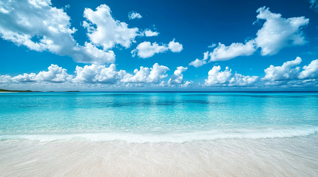 波涛汹涌泛着白色浪花广阔无垠的海洋AI