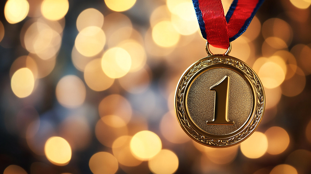 企业宣传勇夺第一团队激励图片AI