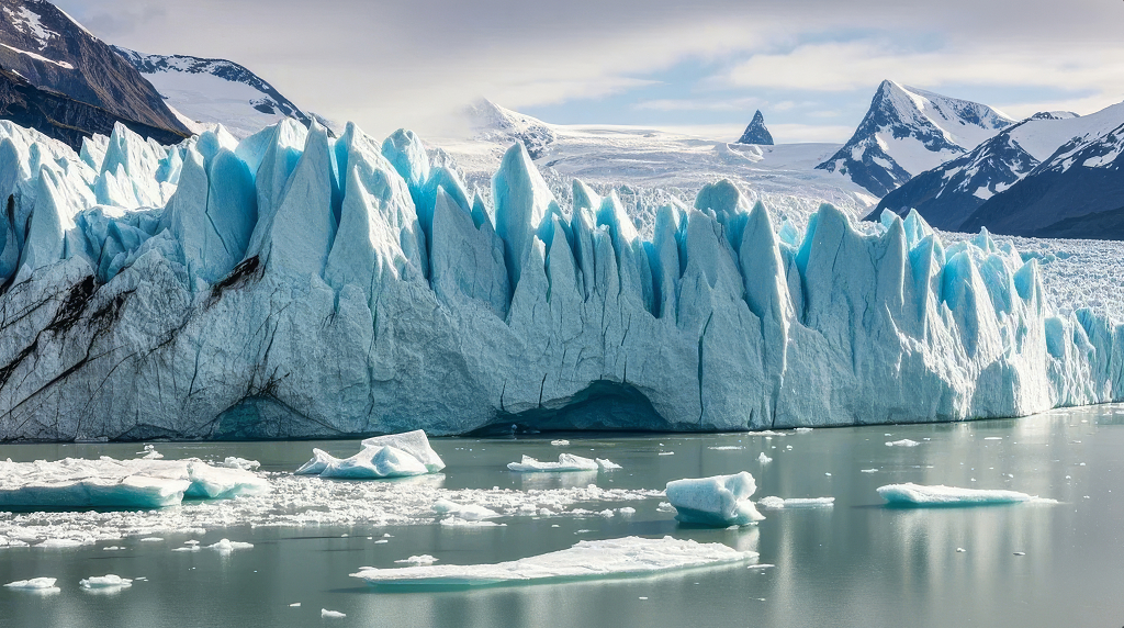 冰川冰山雪山湖泊自然景观旅游风光背景图