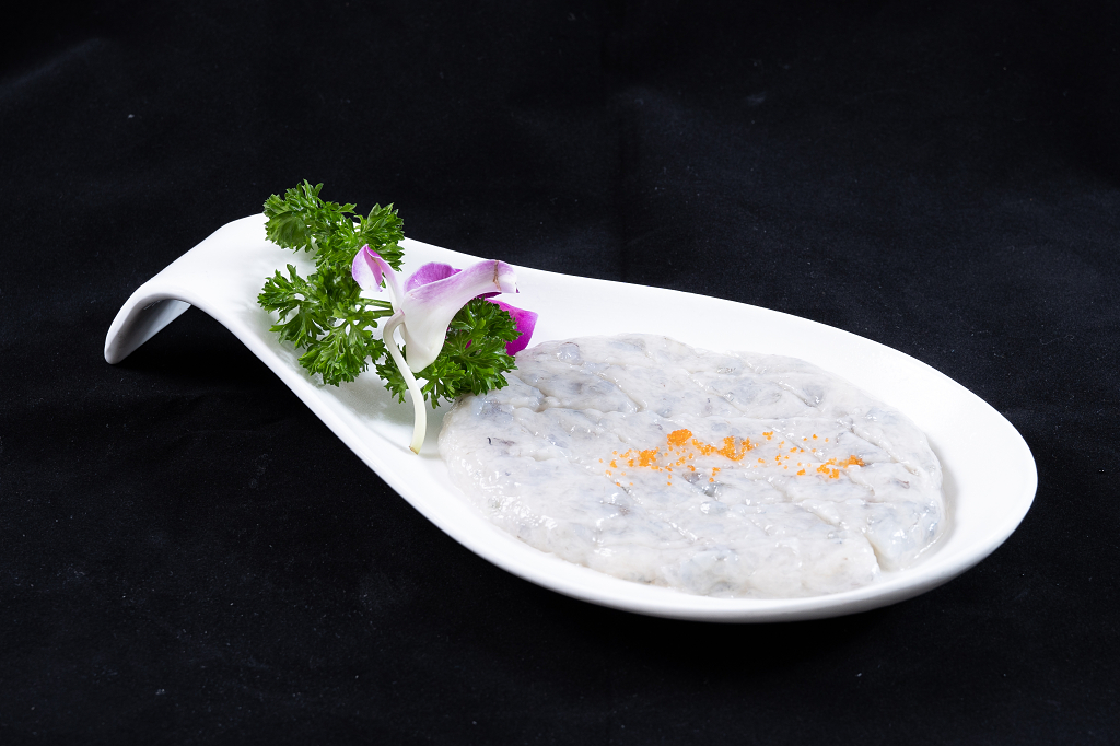 黑色简约背景虾滑