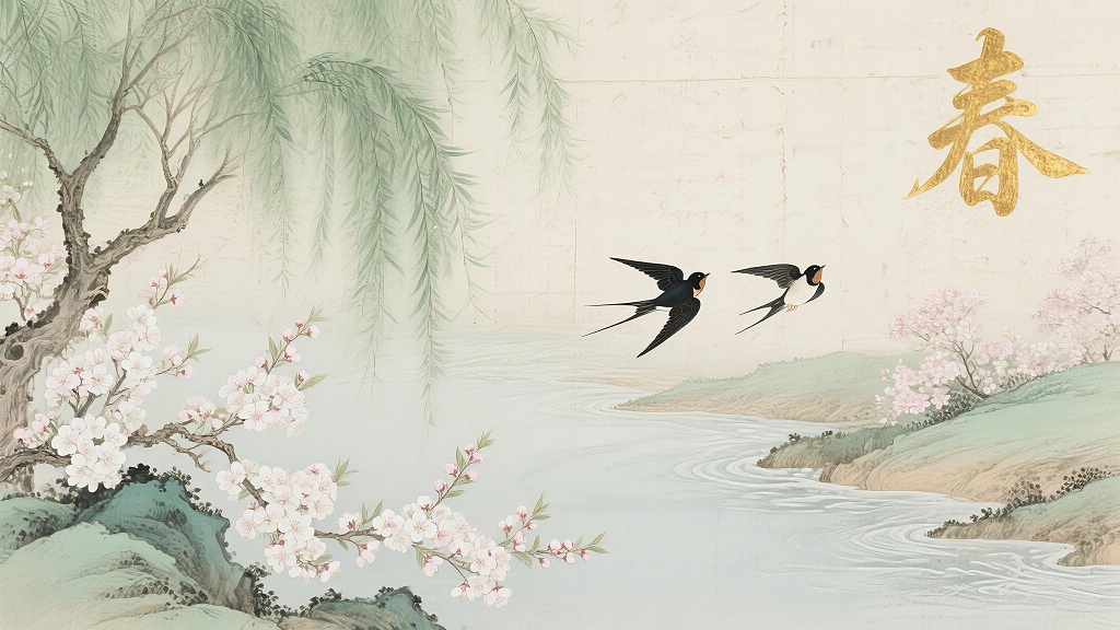 中国风春天自然风景