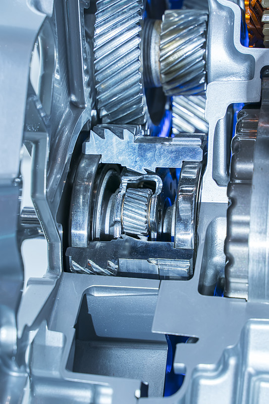 金属背景的汽车汽车变速箱