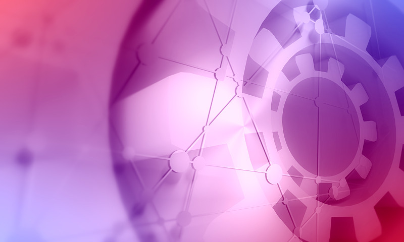 抽象工业主题背景与齿轮