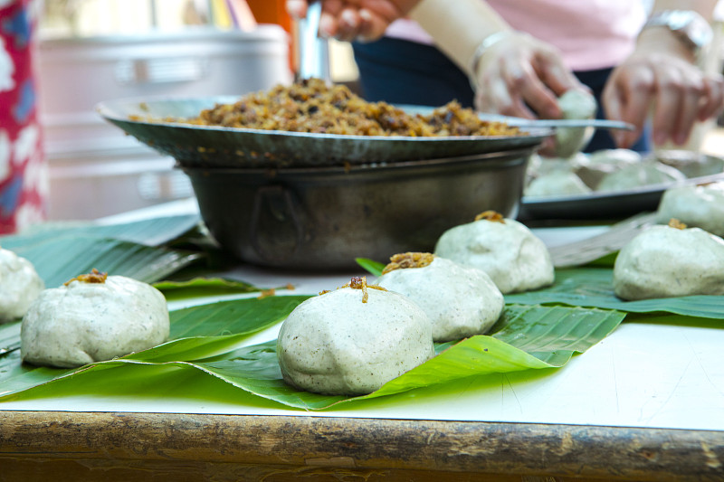 手工制作，清明节，祭拜，祖先，祭品，草仔围，围
