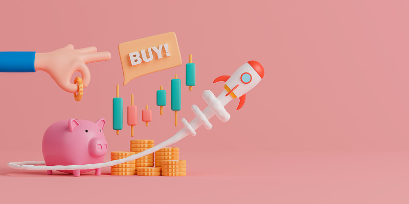 3d渲染概念股票市场投资。