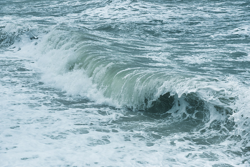 英吉利海峡海浪，冬天，英国