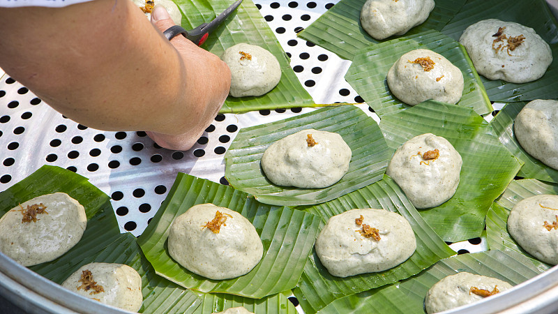制作、清明节、祭祖、祭品、草子粿、蒸笼