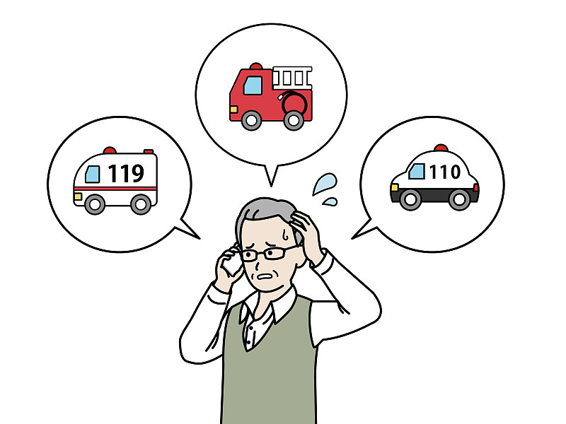 紧急呼叫老人插图