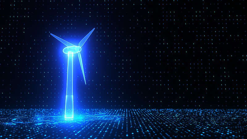 数字风力涡轮机全息图