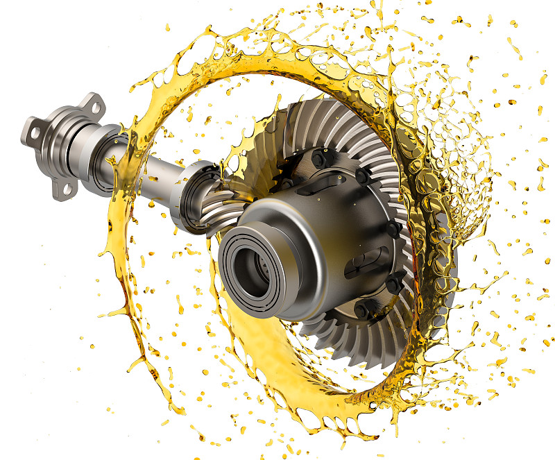 3d插图微分润滑油。差动油润滑环和小齿轮