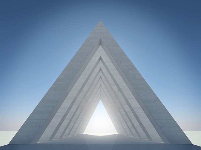 抽象的金字塔形巨门