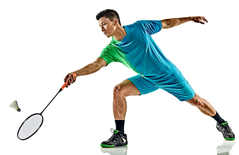 亚洲羽毛球运动员男子孤立