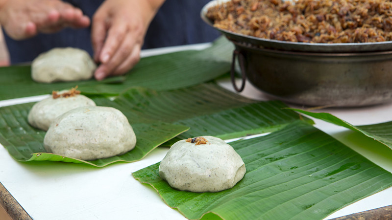 手工制作，清明节，祭拜，祖先，祭品，草仔围，围