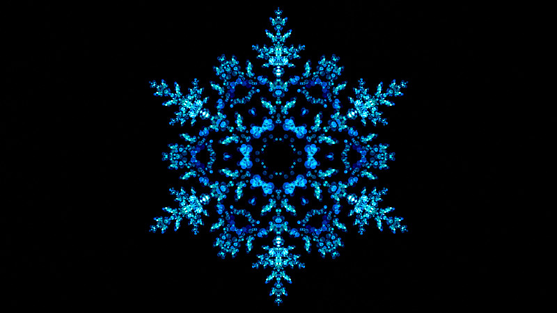 蓝色冰圣诞冬天雪花灯散景