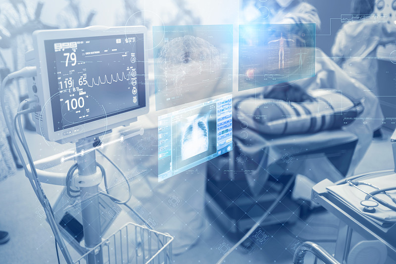 创新技术在现代医院手术室未来的医疗界面概念密切监测患者的健康状况