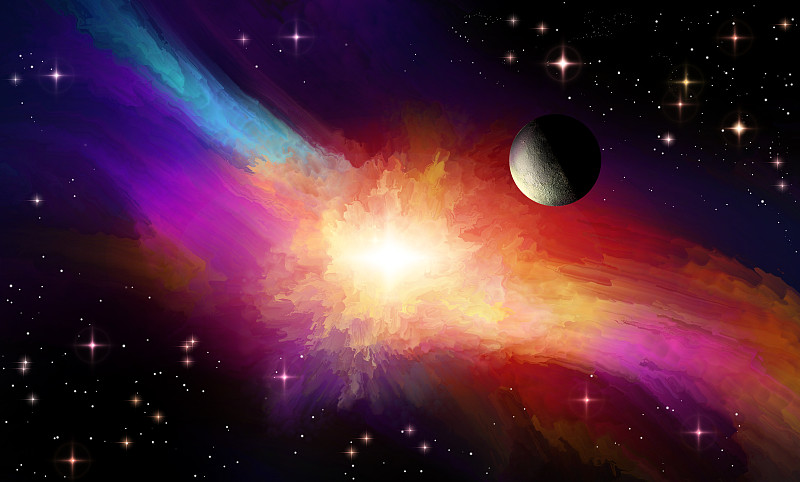 空间能源，未来抽象背景