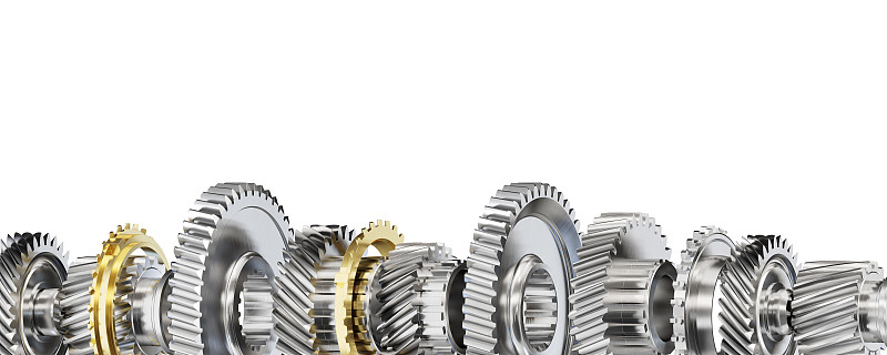 发动机齿轮，孤立在白色背景上。包括剪切路径。