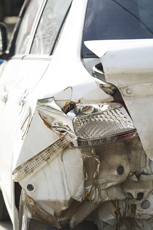 损坏的碰撞车的细节