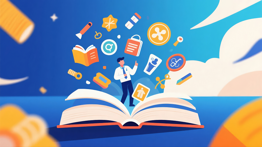 世界读书日开卷有益在线教育学习插画背景