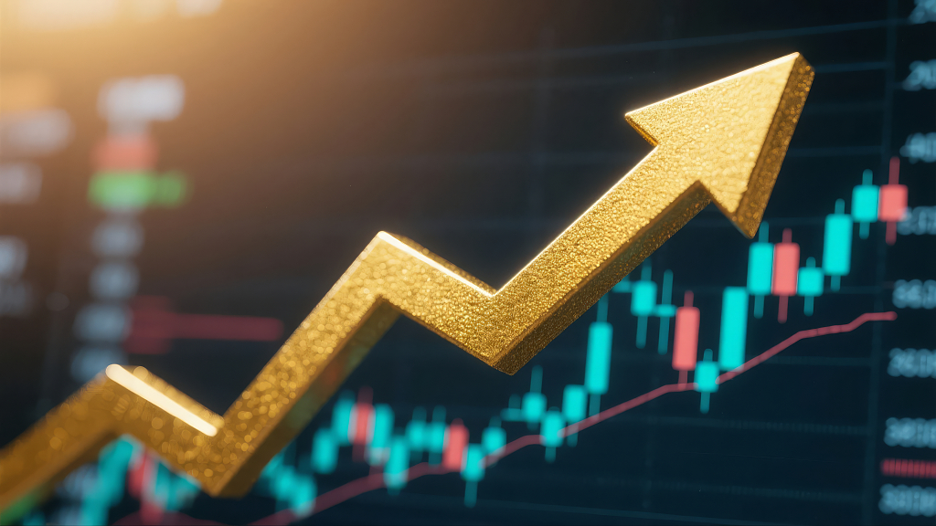 金融投资股票上涨财富增长经济复苏背景图