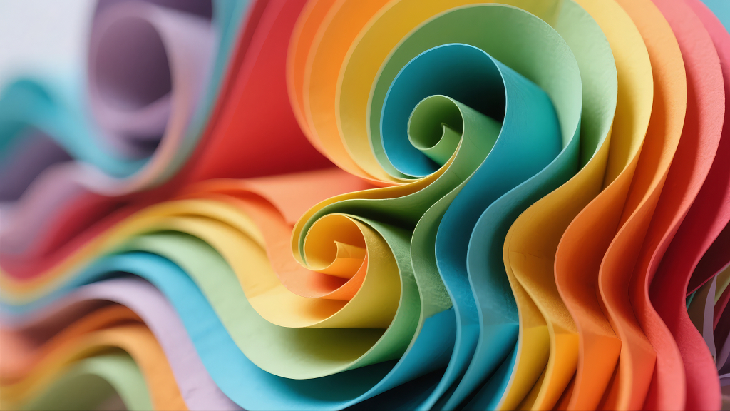 创意彩虹波浪抽象艺术背景图儿童节派对