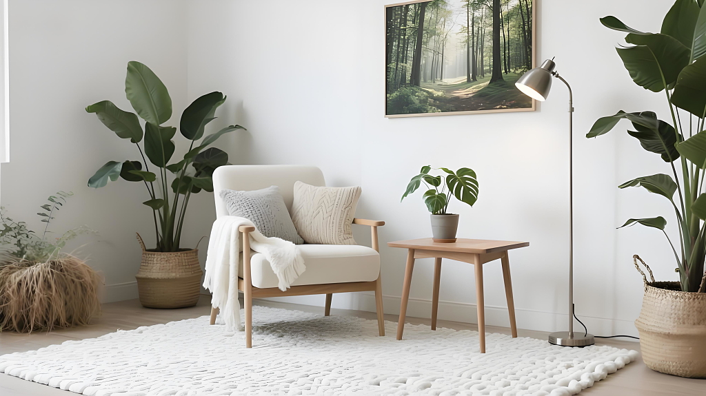 北欧风格客厅角落室内设计家居装饰软装搭配与空间美学