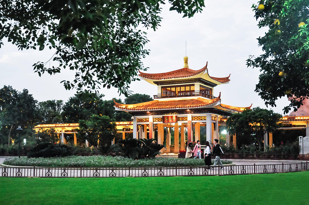 湖南长沙橘子洲头望江亭