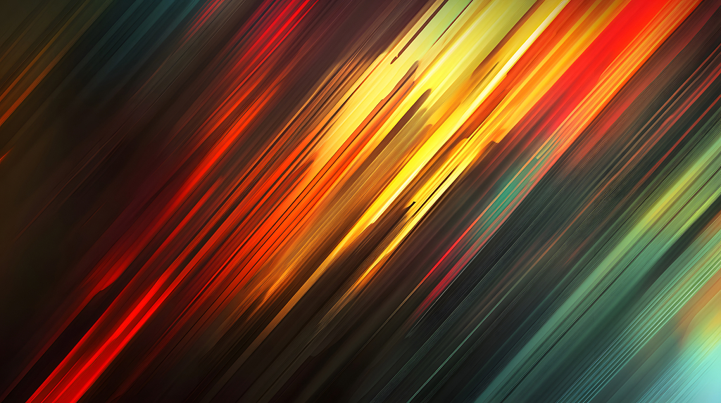 色彩斑斓的斜线交织，形成充满动感与活力的抽象艺术画面