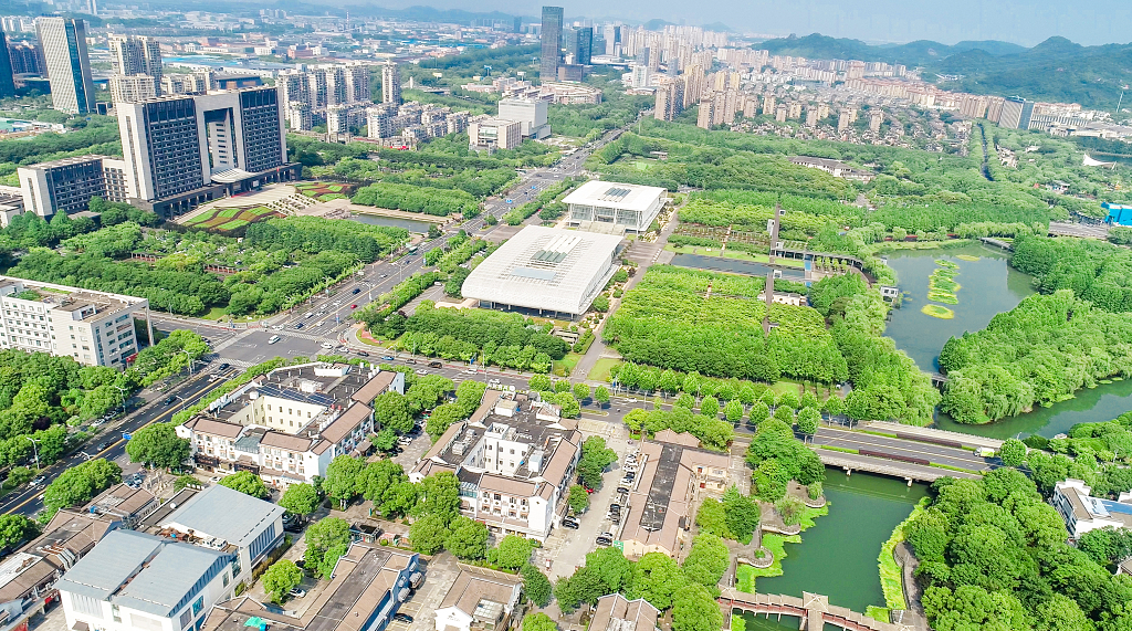 城市绿色生态风景建筑物