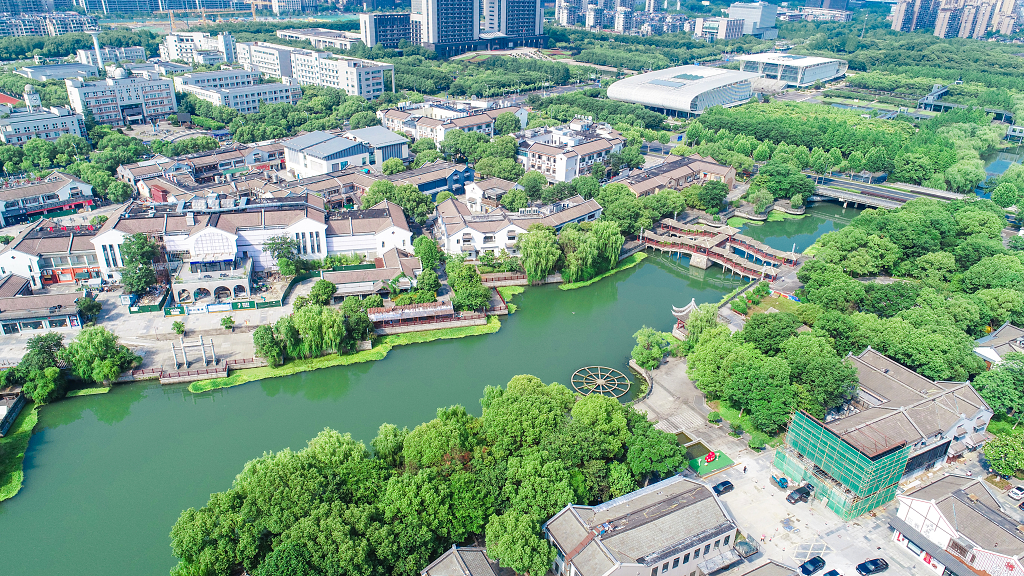 城市绿色生态风景建筑物