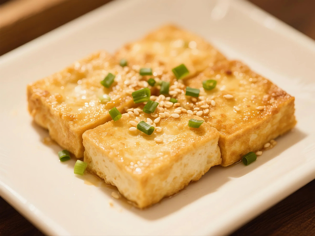 小葱拌炸豆腐美食餐饮图片